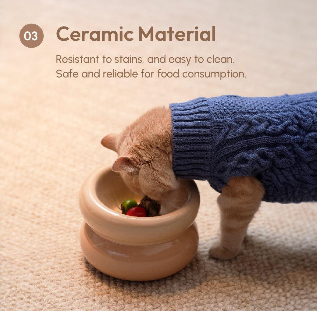 Soufflé Pet Bowl - Cream Beige