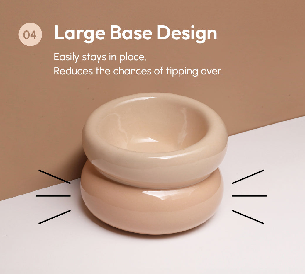 Soufflé Pet Bowl - Cream Beige